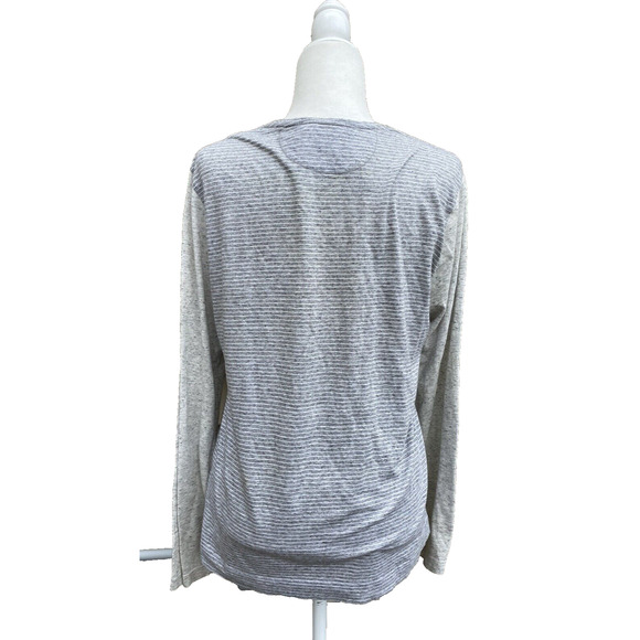 Vince top cotton sweater striped size S super soft crewneck basic long A000245 - Picture 3 of 6